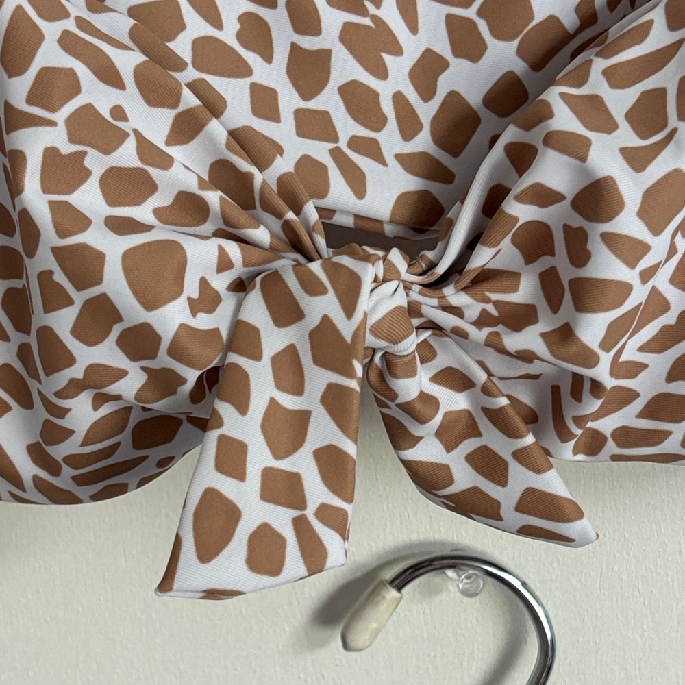 NWOT Brown and White Patterned Bikini Set - Picture 5 of 7